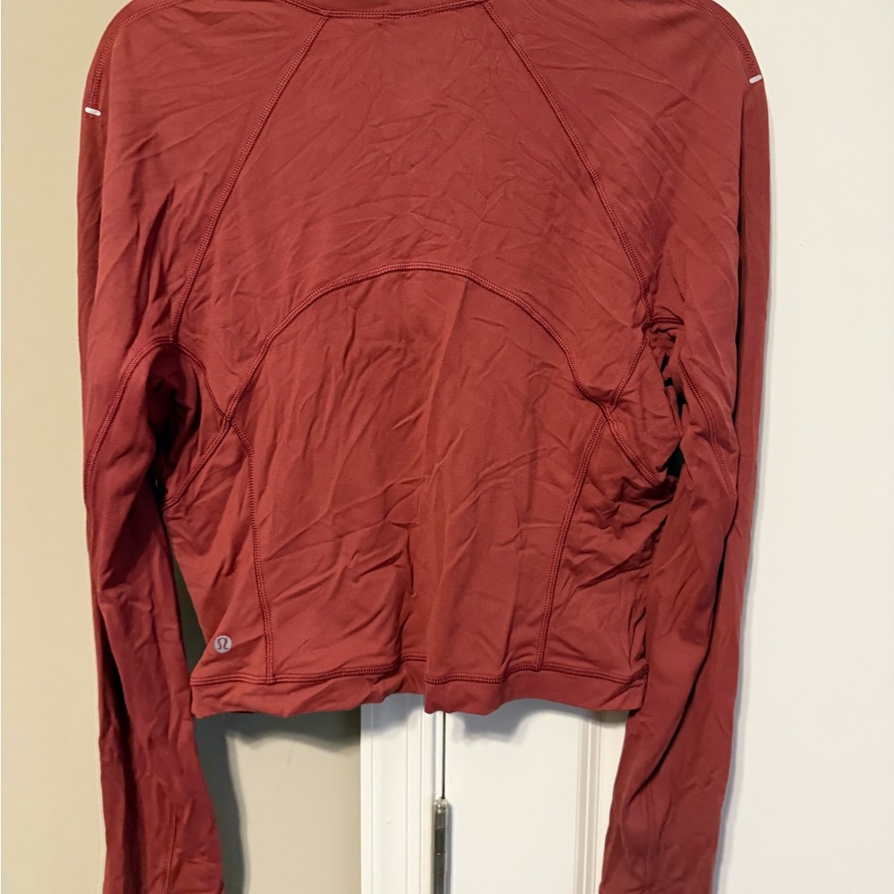 Lululemon Rulu Run Quarter Zip Rust - Picture 2 of 4
